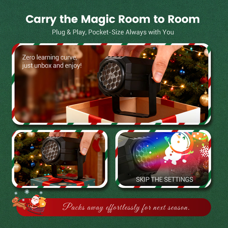 ⏰Christmas Countdown! ⚡🔥50% OFF🎅Rotating LED Christmas Pattern Projector Light