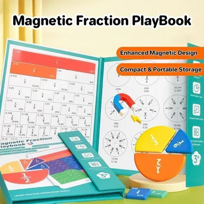 🧮STRUGGLING TO TEACH FRACTIONS? Magnetic Fraction Book – Visual, Hands-On Montessori Tool – Reusable & Interactive – Math Made Easy! 🎯