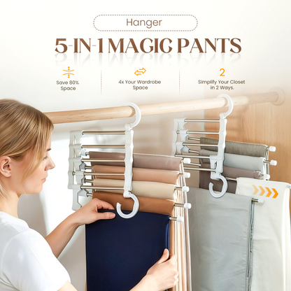 👖 BUY 2 GET 1 FREE! 🗄️ Household Multifunctional Telescopic Pants Storage Rack – Space-Saving, Adjustable Layers & Easy Assembly 🏠✨