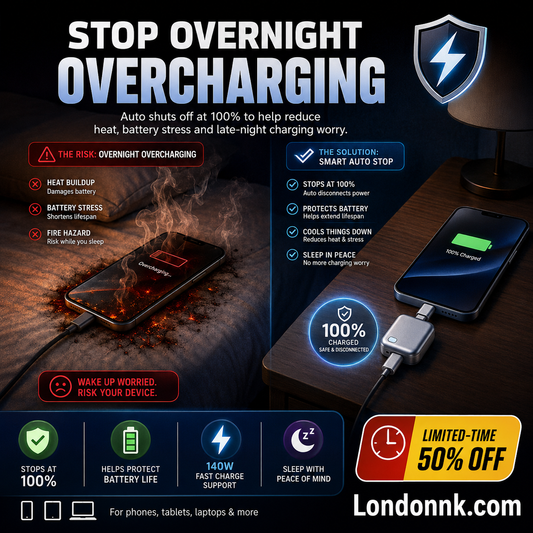 ⏳Limited-time 50% off⏰Protect Your Battery While You Sleep — Smart Auto Shut-Off at 100% Charge🛡️🔋