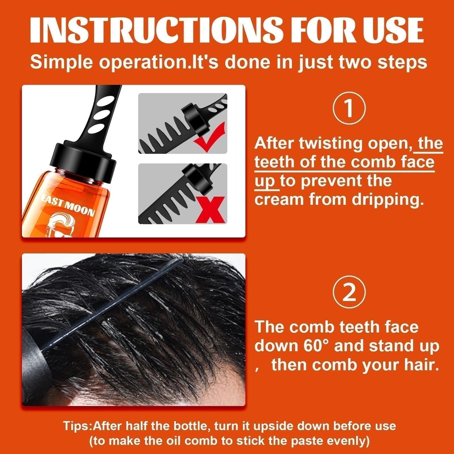 🧔‍♂️ Half price for a limited time - single comb shaping and styling gel comb 💯