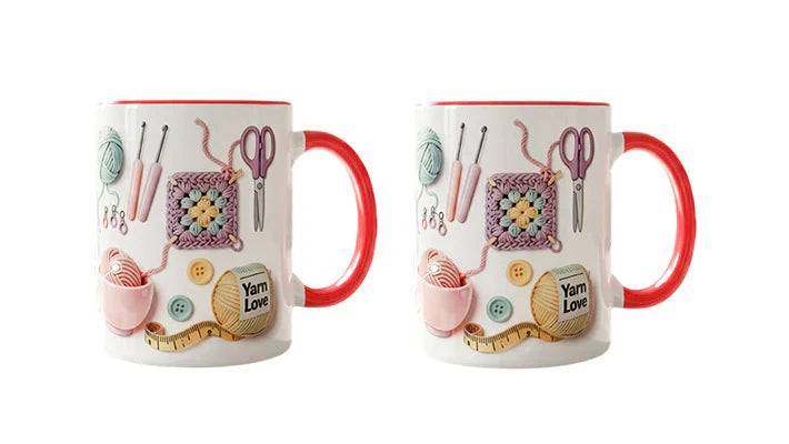 🔥LAST DAY SPECIAL PRICE £9.99!!⚡50K+ SOLD!🎁🧶Yarn Love Mug, Gift For Crafters And Creative Souls