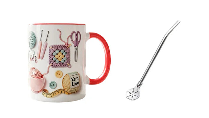 🔥LAST DAY SPECIAL PRICE £9.99!!⚡50K+ SOLD!🎁🧶Yarn Love Mug, Gift For Crafters And Creative Souls