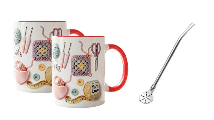 🔥LAST DAY SPECIAL PRICE £9.99!!⚡50K+ SOLD!🎁🧶Yarn Love Mug, Gift For Crafters And Creative Souls