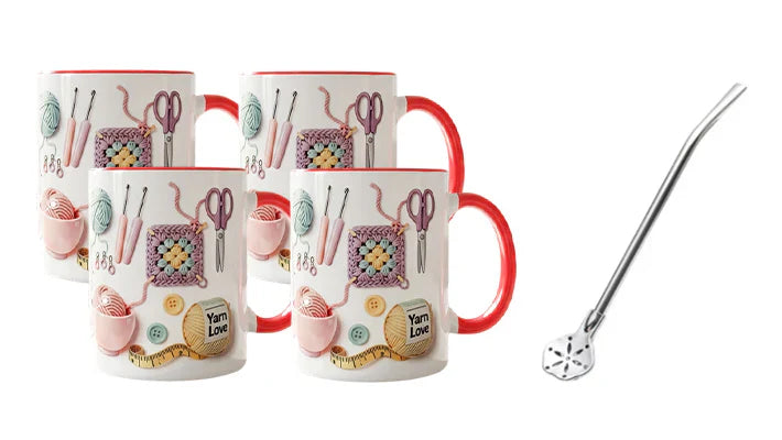 🔥LAST DAY SPECIAL PRICE £9.99!!⚡50K+ SOLD!🎁🧶Yarn Love Mug, Gift For Crafters And Creative Souls