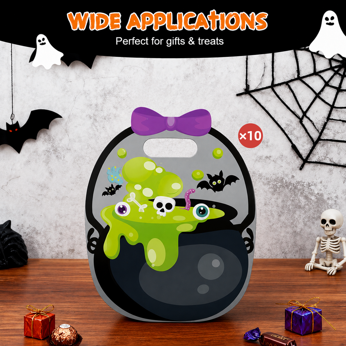 🥳HOT SALE🥳💞50K+ SOLD! Treat Bags – From £6.99! Pumpkin design, resealable & sturdy handle. No more spills – grab yours! ✅