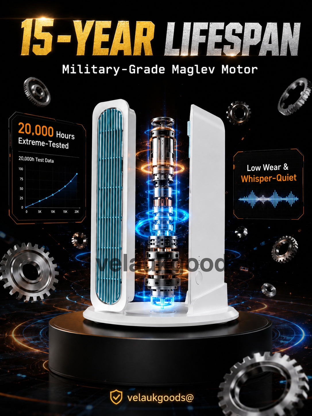 ❄️【Cool the Entire Room in 90 Seconds】Tower Fan—an air conditioner that can be used in both upright and horizontal positions