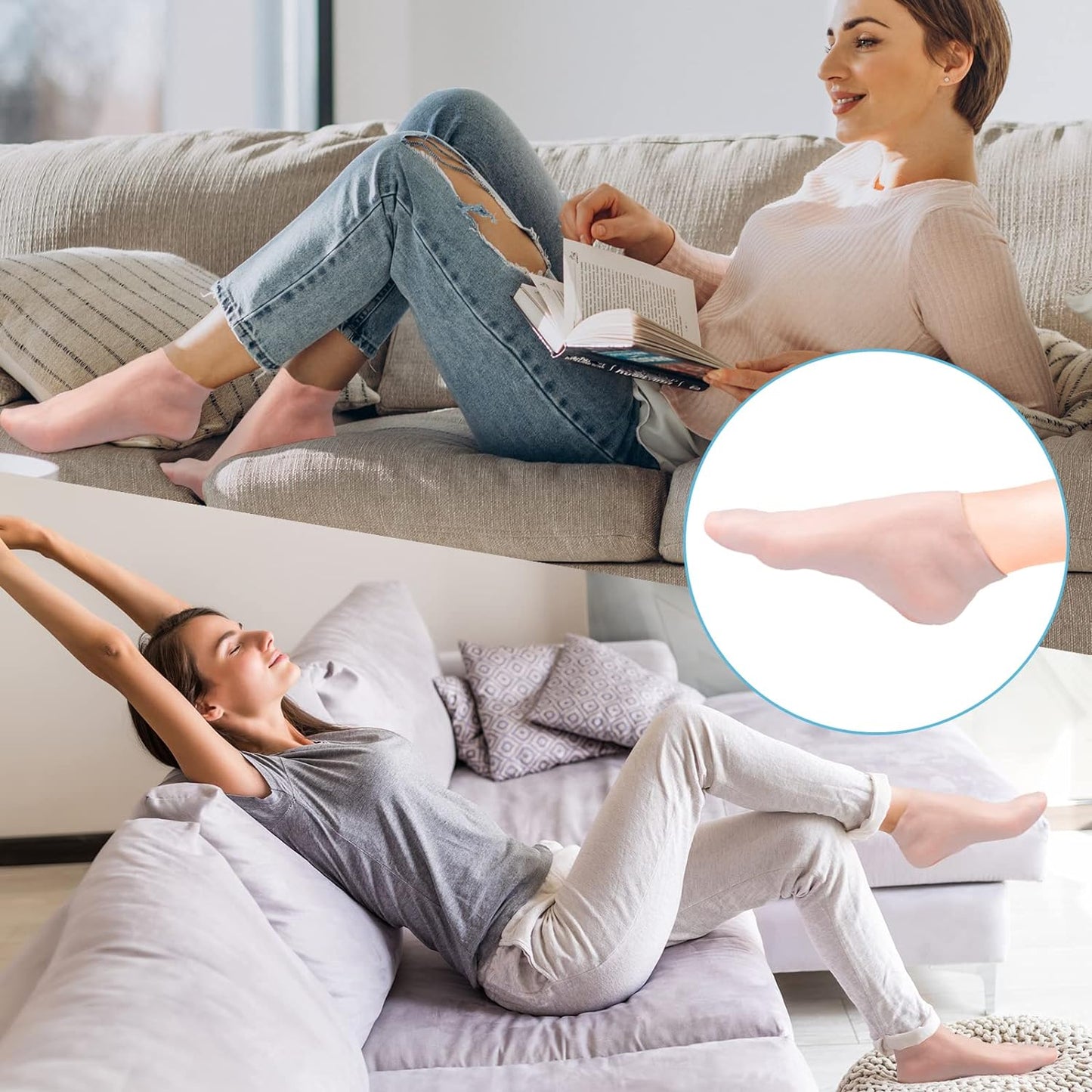 🥳2026 HOT SALE🥳💞50K+ SOLD!🦶✨ 50% OFF! Moisturizing Foot Mask Socks – Silicone gel locks in moisture, releases plant oils. Softens cracks & rough skin – wear with shoes for all‑day care! 🌿🧦