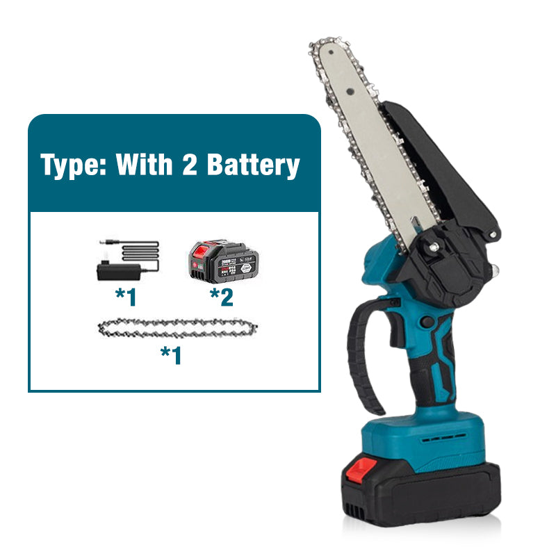 ⚡56% OFF NOW ! 🌳6-inch Cordless Mini Chainsaw with 2 Batteries🌲