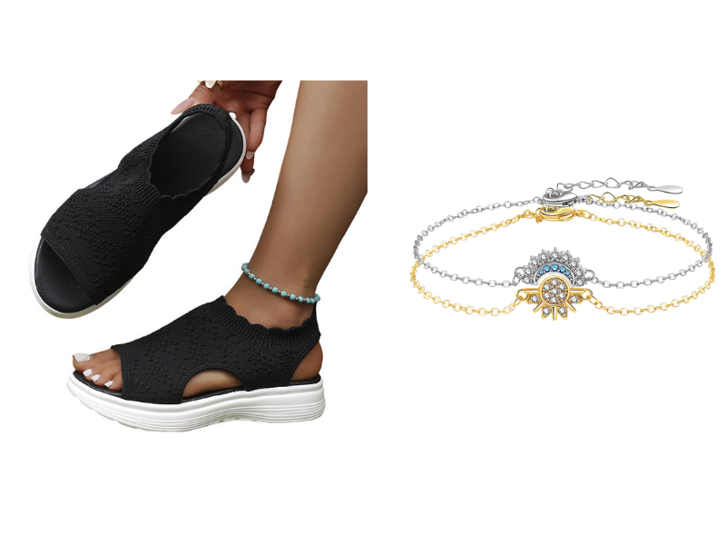⏳LAST DAY SALE ONLY ￡12.99!!💐 Women's Breathable Knit Platform Sandals – Air-permeable knit upper, cushioned sole & lightweight comfy summer footwear ✨