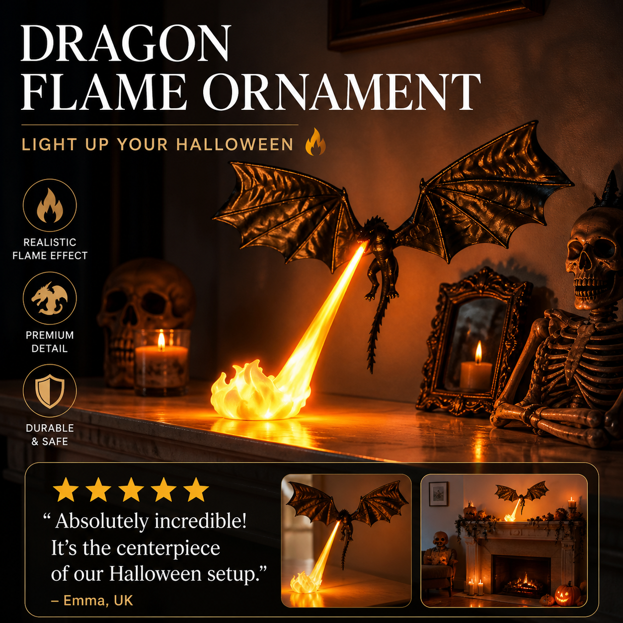 🥳HOT SALE🥳💞10K+ SOLD! Dragon Bookend – From £22.99! PLA silk flame, wedge design & unique decor. Fantasy gift – grab yours! ✅