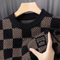 🔥New Year Promotion🔥Men's Checkered Printed Mock Neck Thickened Pullover Sweater