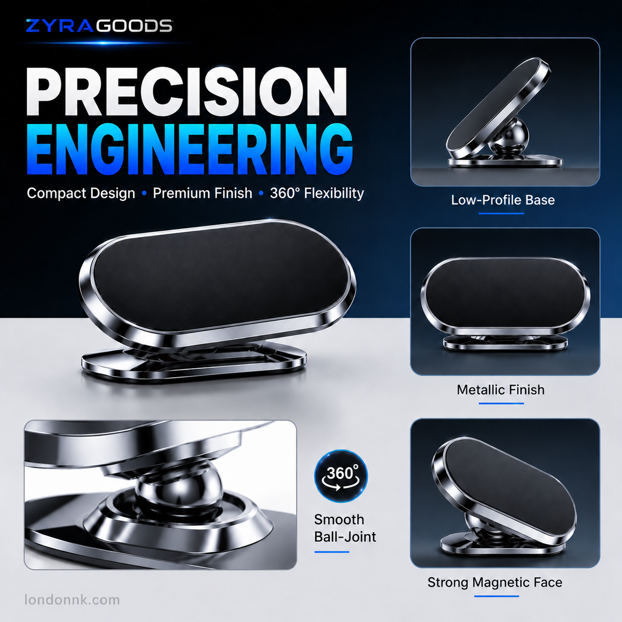 ⏰SAVE $15 – TIME-LIMITED⏰ Ultra-Strong Magnetic Car Phone Holder – 360° Rotation, Secure Grip – Premium Aluminum – Easy Install – 4.8/5 Rating! 🔥