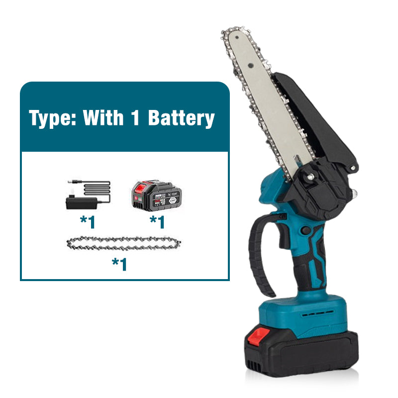 ⚡56% OFF NOW ! 🌳6-inch Cordless Mini Chainsaw with 2 Batteries🌲