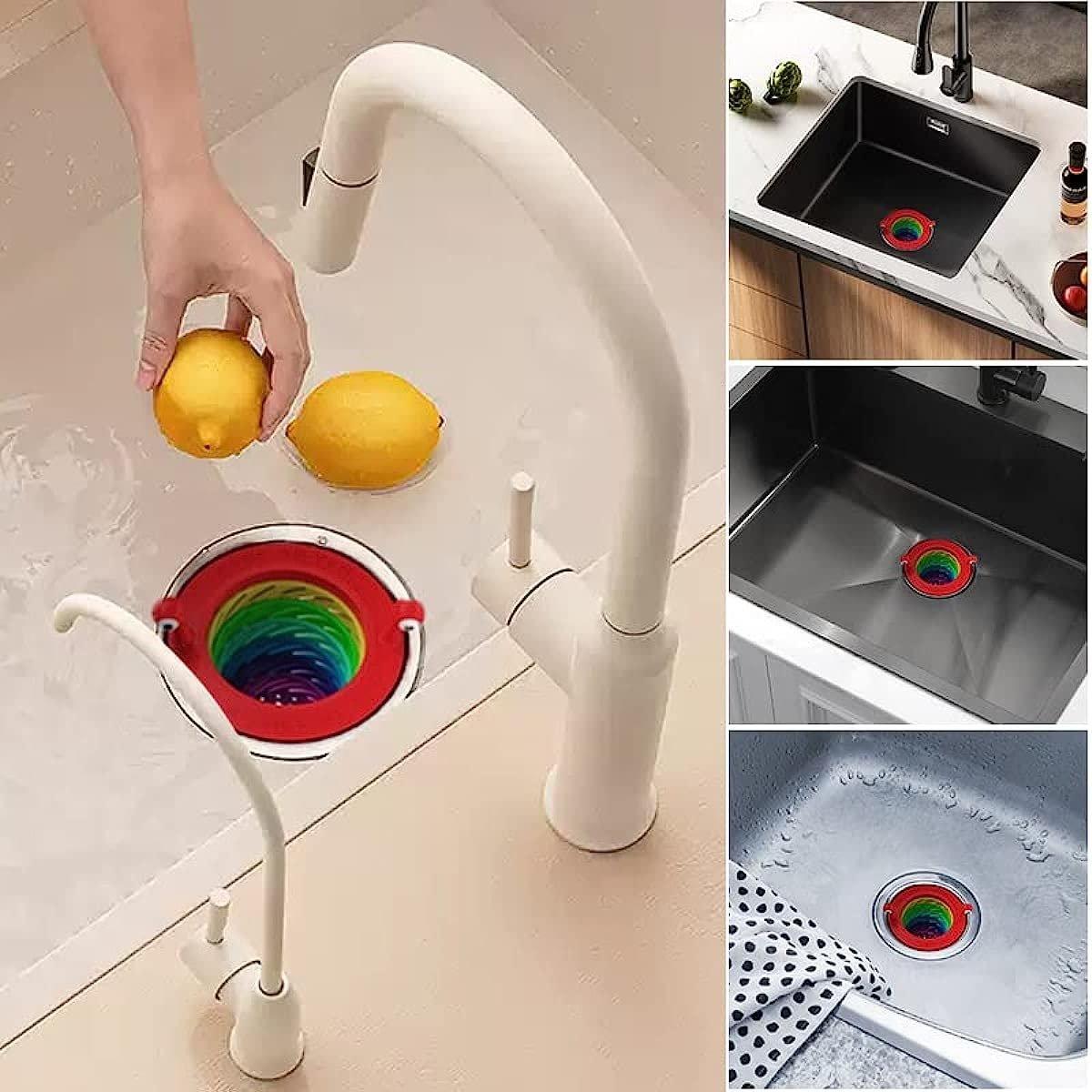 🥳HOT SALE🥳💞50K+ SOLD! Sink Strainer – From £4.99! Monster design, foldable rainbow & large capacity. No more clogs – grab yours! ✅
