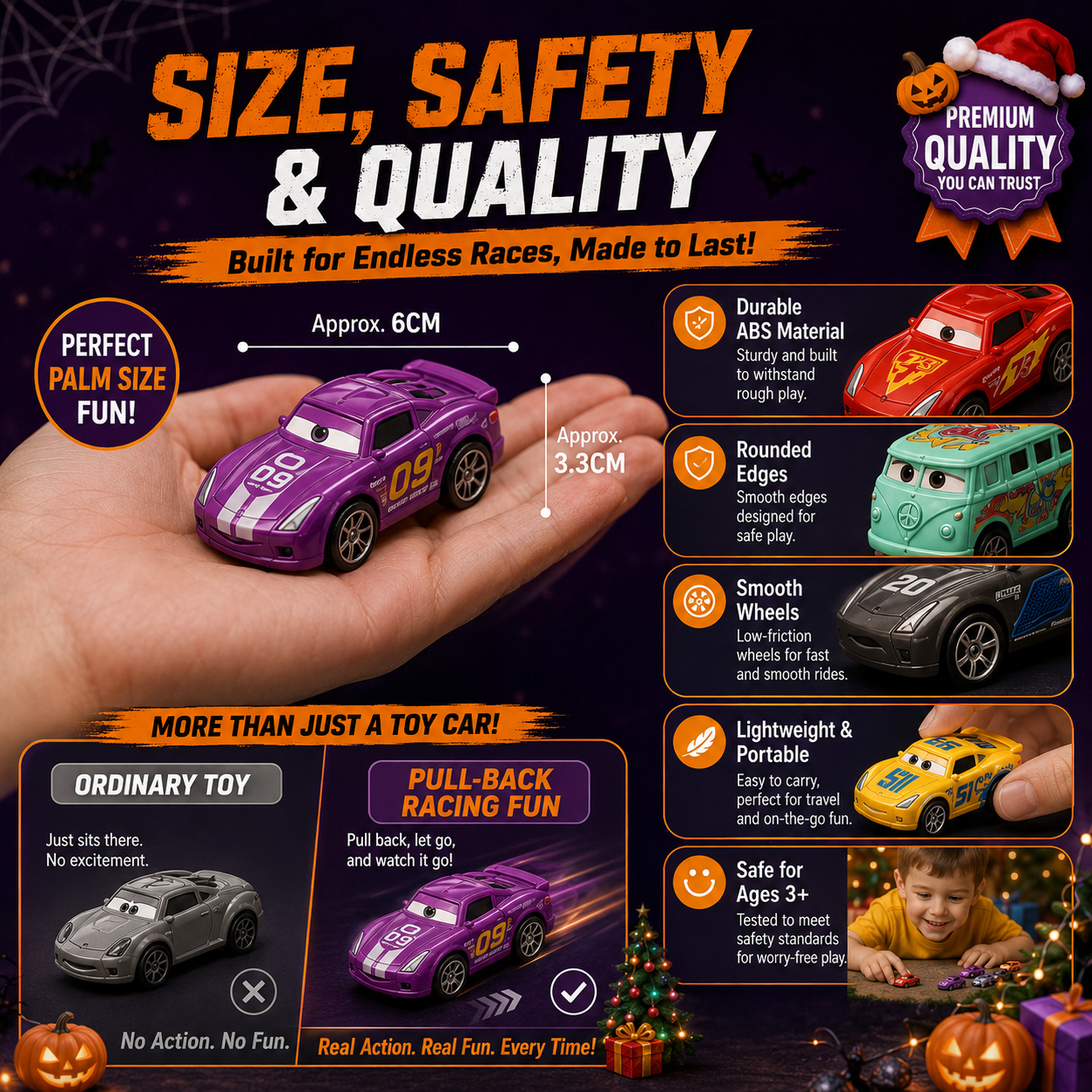 🚗🔥 50% OFF! Cartoon Mini Toy Car Set – Bright Colors, Smooth Rolling Wheels, Durable ABS for Kids Party Favors & Collectibles ✨