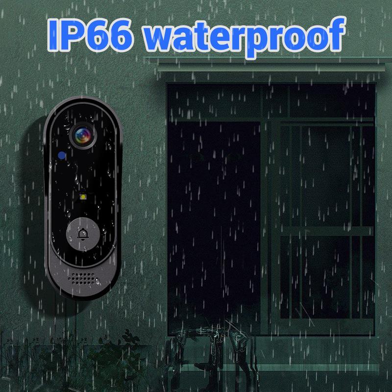 Wireless doorbell camera: 1080P, 170° angle, 4.3-inch screen, IPX65 outdoor waterproof rating, night vision
