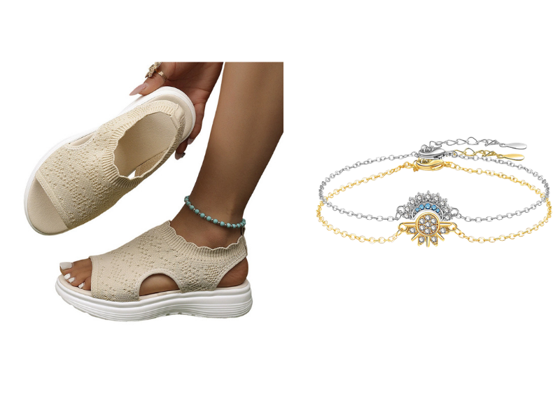 ⏳LAST DAY SALE ONLY ￡12.99!!💐 Women's Breathable Knit Platform Sandals – Air-permeable knit upper, cushioned sole & lightweight comfy summer footwear ✨