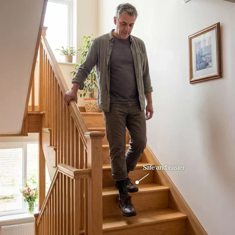 Regain Mobility! Adjustable Foot Drop Brace with Inflatable Liner – Daily Support ✨