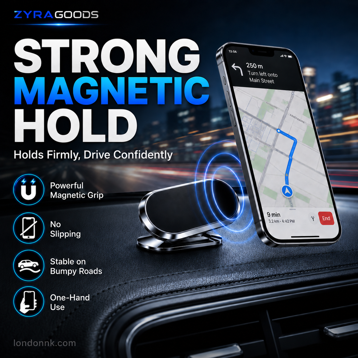 ⏰SAVE $15 – TIME-LIMITED⏰ Ultra-Strong Magnetic Car Phone Holder – 360° Rotation, Secure Grip – Premium Aluminum – Easy Install – 4.8/5 Rating! 🔥