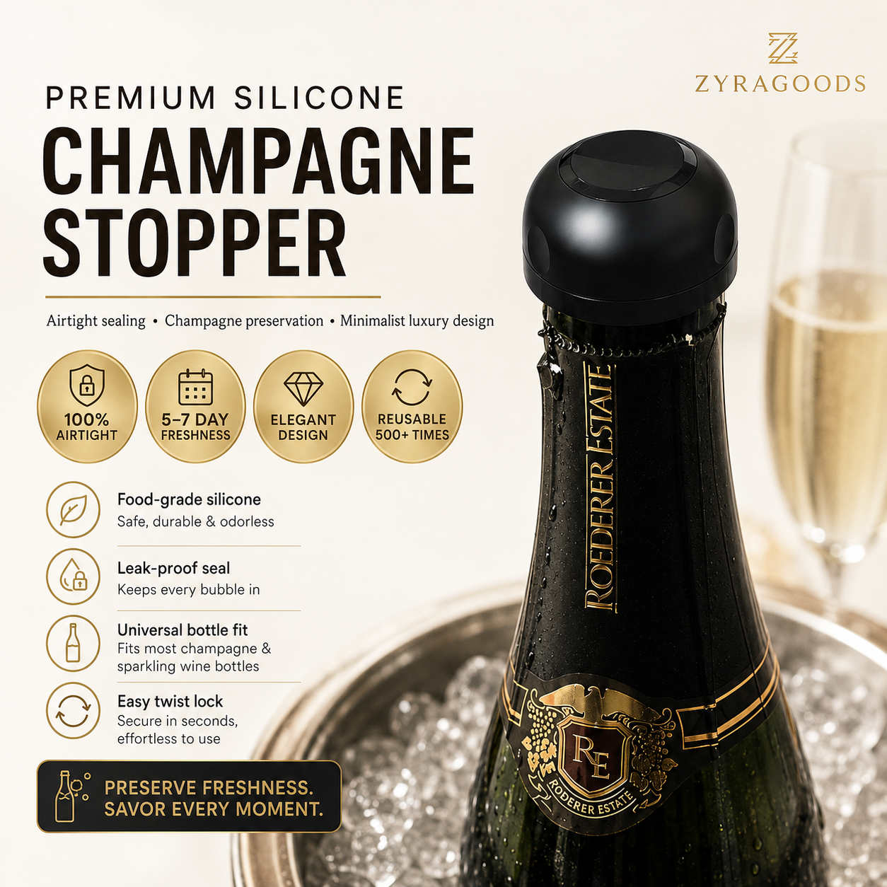 🥳2026 HOT SALE🥳💞15K+ SOLD! 🥂🎁 50% OFF! Silicone Champagne Stopper – From £3.99! Airtight seal, leak-proof & reusable. Keeps bubbles fresh longer – stock up & save! 🍾✅