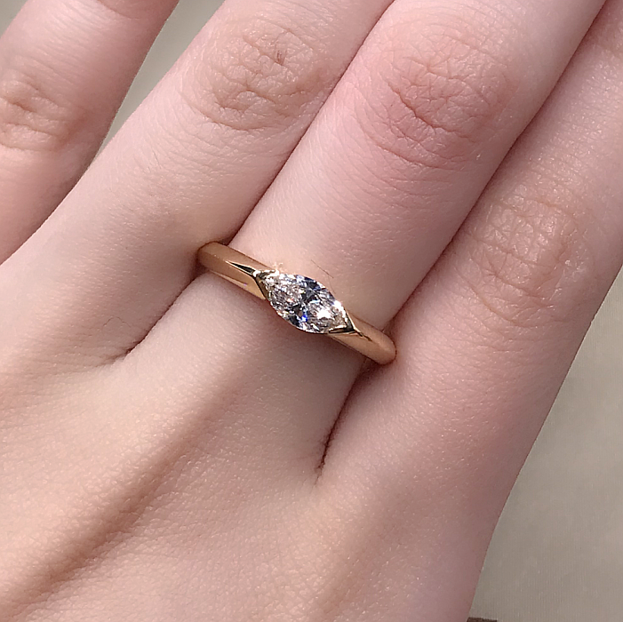 🎁Gift For You | East West Marquise Moissanite Ring