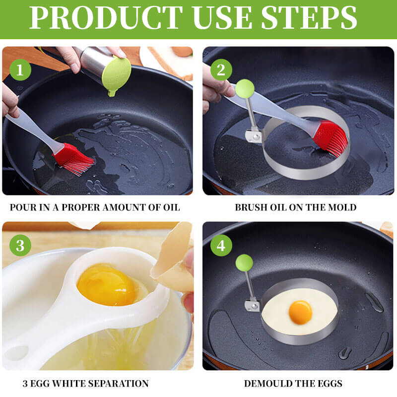 🔥Stainless Steel Fried Egg Molds（5 PCS）