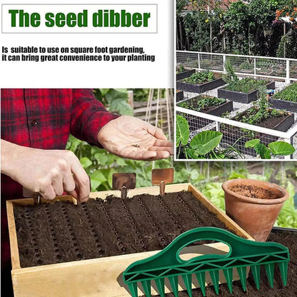 🎃HALLOWEEN DEAL 50% OFF!🌱 12-Hole Garden Seed Dibber – One-Press Planting, Precision Spacing – Lightweight, Weatherproof – 12x Faster Seeding! 🌻✨