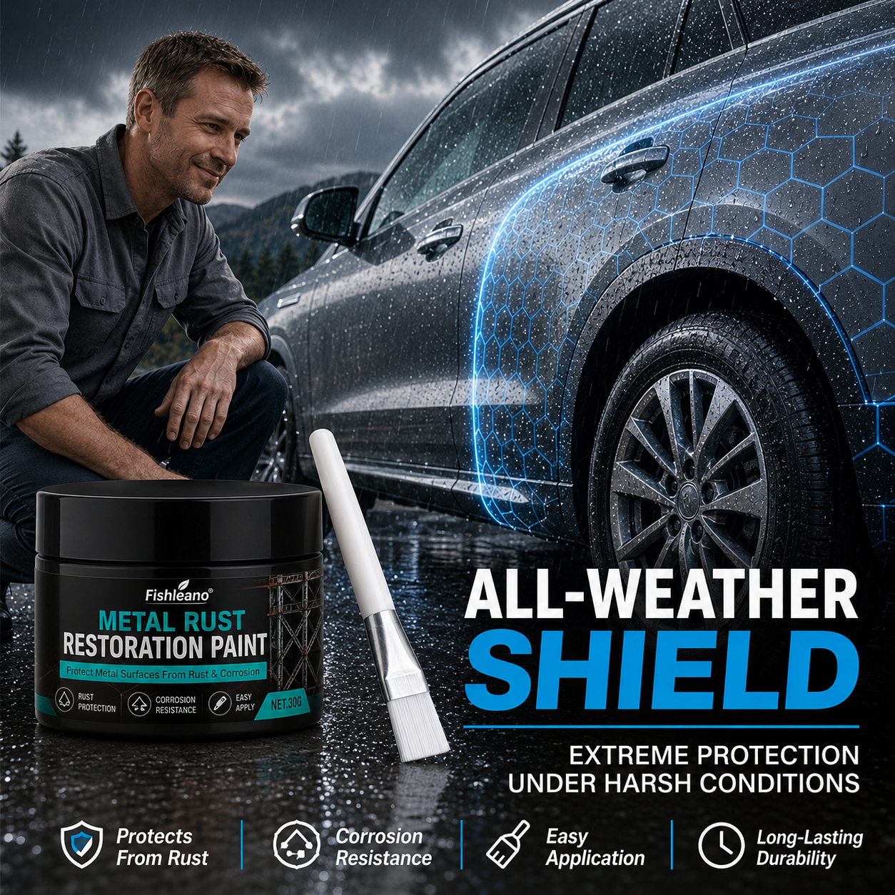 🥳2026 HOT SALE🥳💞50K+ SOLD!🔧🏠 50% OFF! Metal Rust Protection Black Repair Paste – Restores rusty gates, railings & tools. Forms protective coating – no need to replace! 🛡️✨