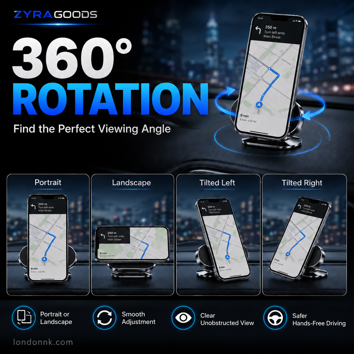 ⏰SAVE $15 – TIME-LIMITED⏰ Ultra-Strong Magnetic Car Phone Holder – 360° Rotation, Secure Grip – Premium Aluminum – Easy Install – 4.8/5 Rating! 🔥