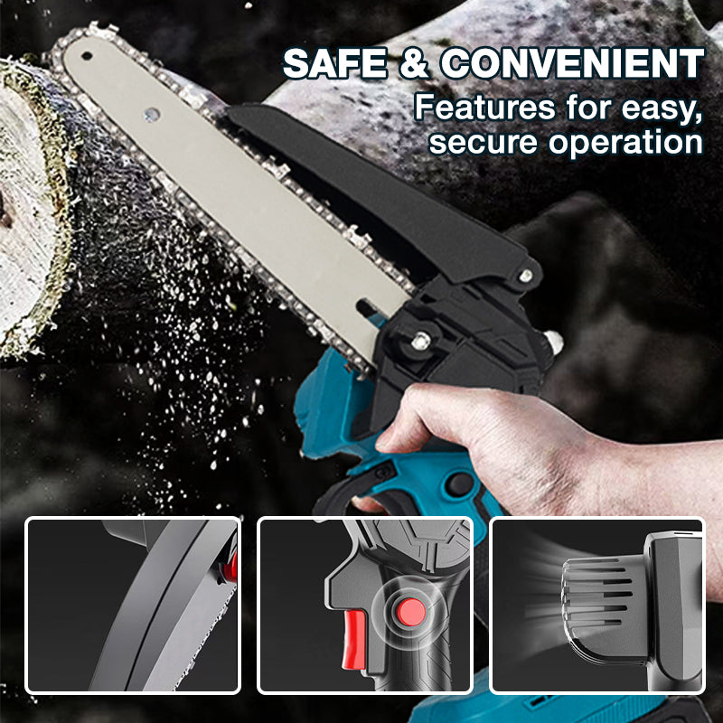 ⚡56% OFF NOW ! 🌳6-inch Cordless Mini Chainsaw with 2 Batteries🌲