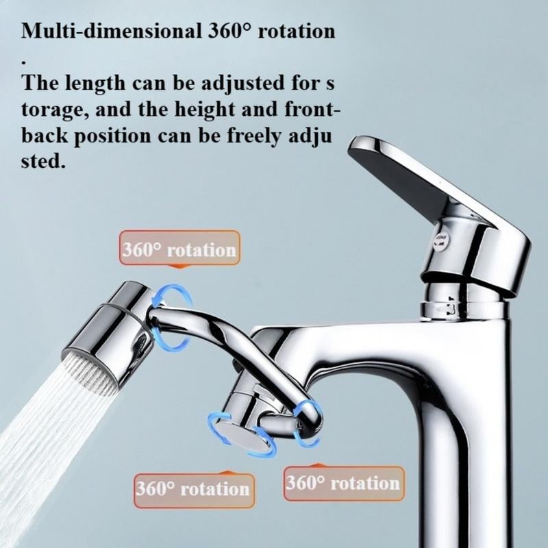 🔥HOT SALE 50% OFF🎁🚰 Upgrade Your Washing Routine✨ TTZZ 1440° Rotatable Faucet Aerator Extension - For Effortless, All-Angle Control!