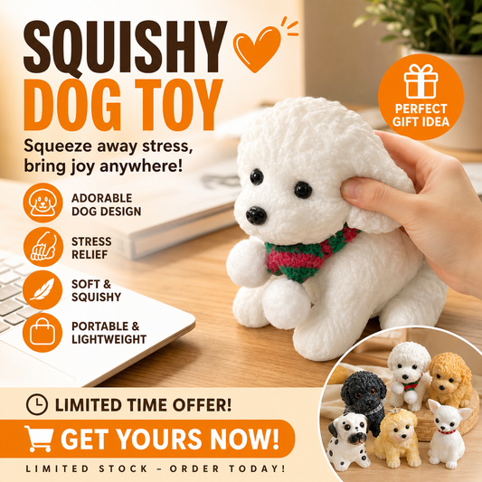 🥳HOT SALE🥳💞100K+ SOLD! Squishy Toy – From £6.99! Soft TPR, portable & adorable dog design. Stress relief anywhere – grab yours! ✅