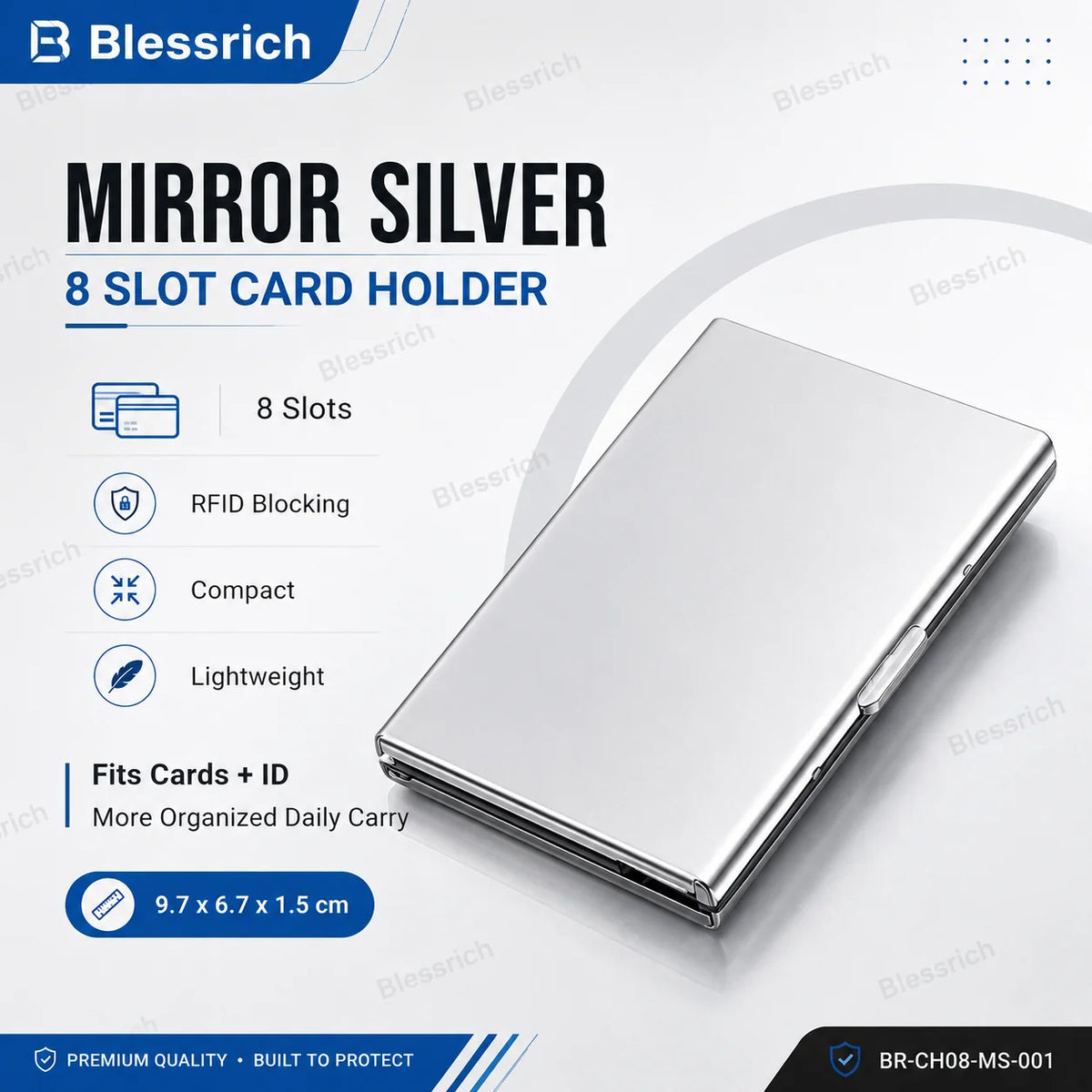 💰 Price Drop! RFID-blocking card holder – stainless steel, slim design, 3 capacities. 📇✨