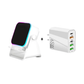 Wireless Induction Speaker 5-in-1 Bluetooth Speaker with Phone Stand,Stereo Sound, 3500mAh Rechargeable, 8 RGB Ambient Light, 360° Adjustable Holder for iPhone/Android/iPad