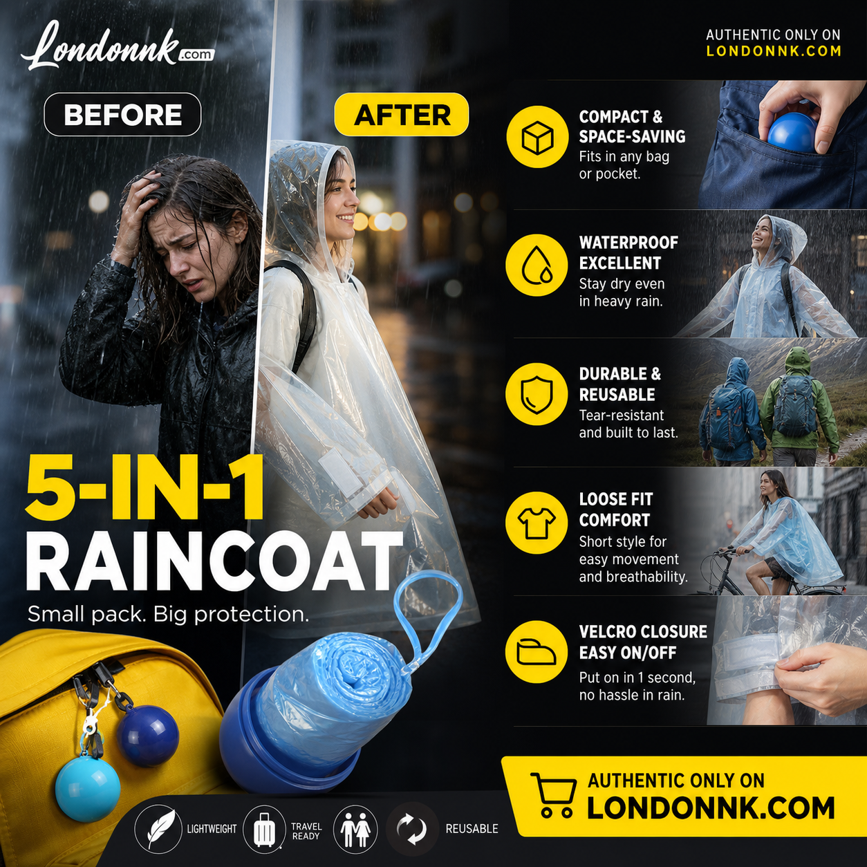 ⏰🎉Buy 1 Get 1 Free!🎉—Mini Ball Shape Disposable Raincoat