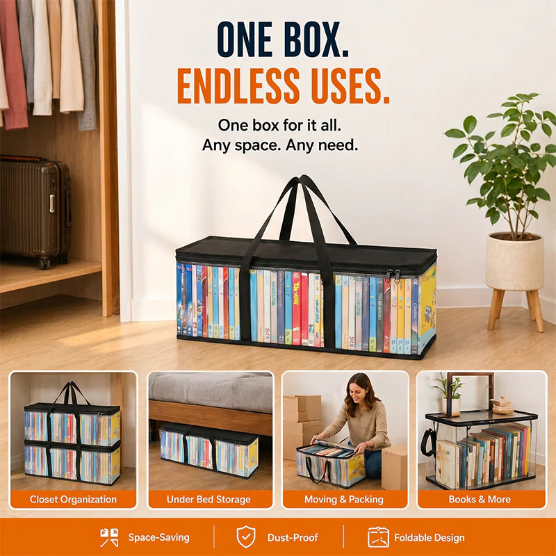 ⏰LAST DAY BUY 2 GET 1 FREE!!💕HomeVault™🇬🇧 Transparent Storage Bag – Large, Dust & Moisture-Proof with Handle✨Ultimate All-in-One Organizer for Clothes, Toys, Books, Stuffed Animals & Absolutely Everything! 🧸📚👕🧦