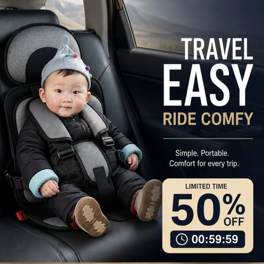 🥳2026 HOT SALE🥳💞50K+ SOLD!🧳👶 50% OFF! Portable Child Protection Car Seat – Lightweight 0.4kg, foldable & breathable mesh. 5‑point safety harness for 0‑12 years – stress‑free travel! 🚗✨