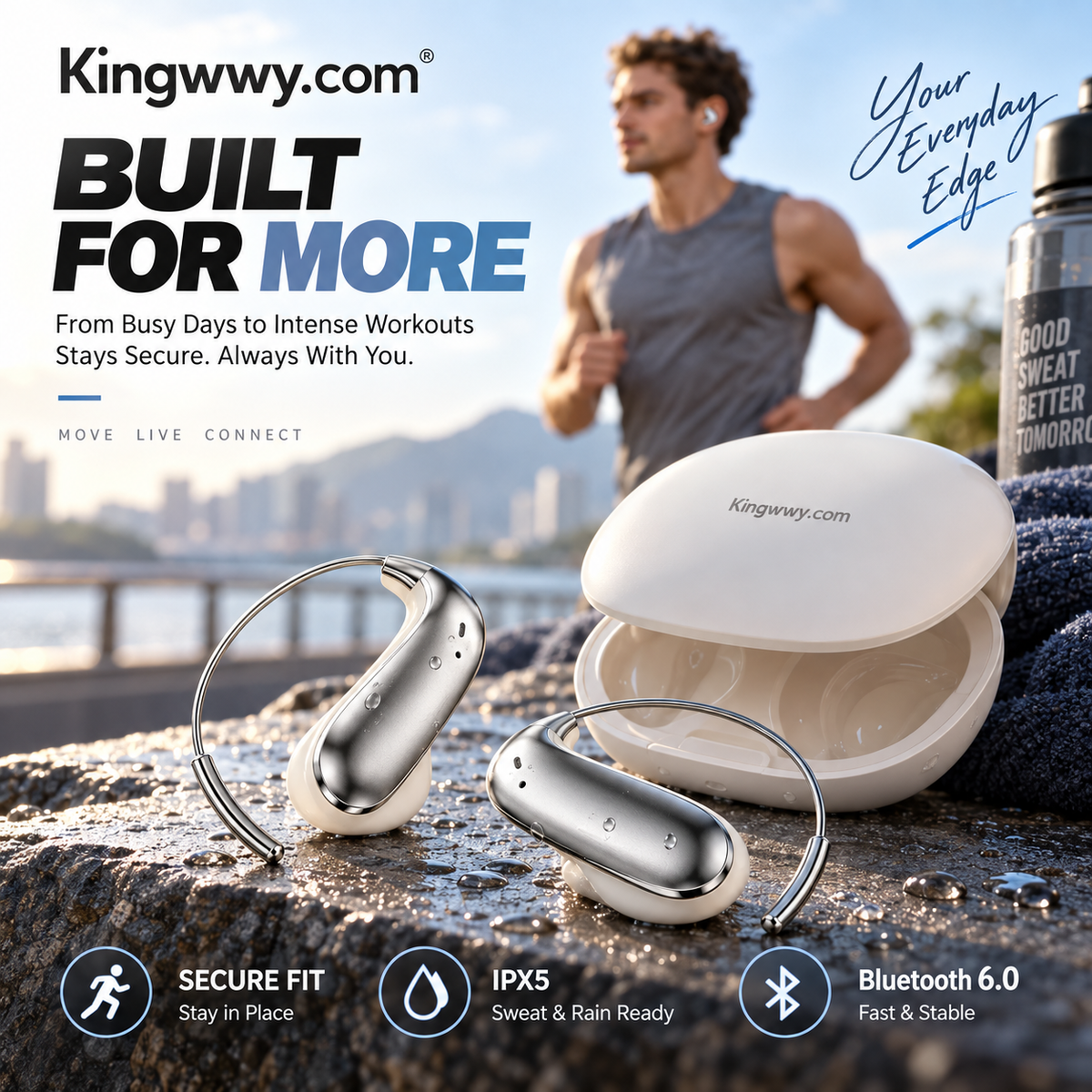 🎁2026 New Arrivals 50% OFF💥Bluetooth 6.0 Earbuds – 4.2g ultra-light, barely there feel. 48H playtime, IPX5 sweatproof. Perfect for runs & daily listening. ⚡✨