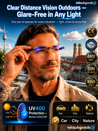🔥Ultra-lightweight rimless reading glasses with diamond-cut lenses.