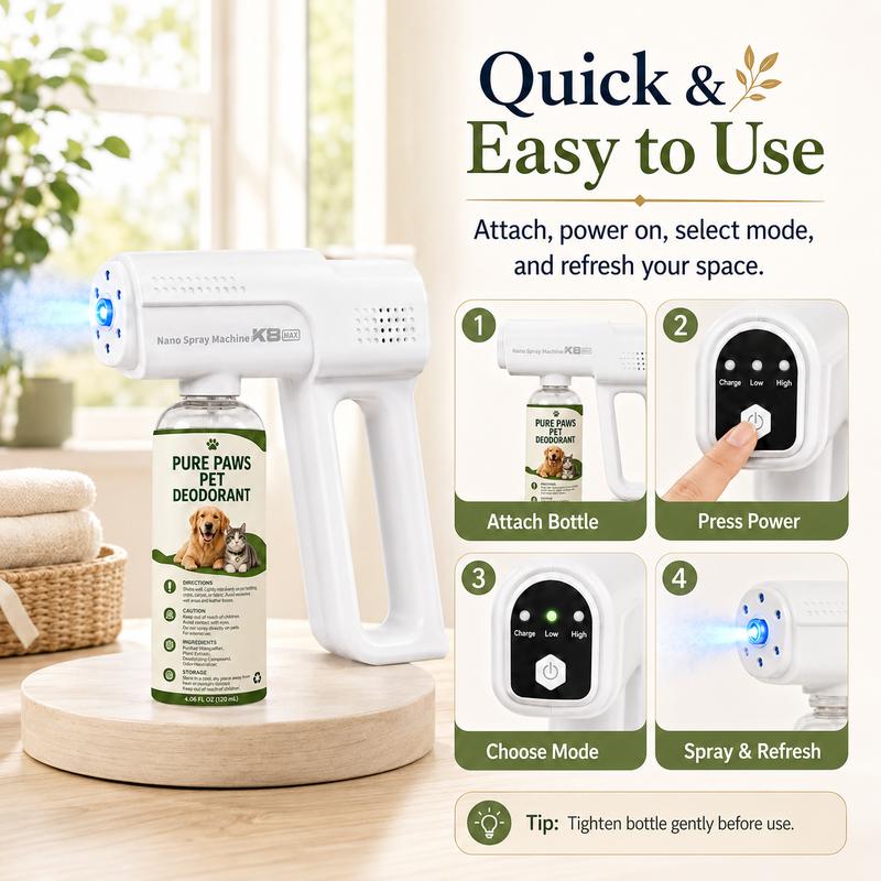 🥳2026 HOT SALE🥳💞50K+ SOLD! 💨🛡️ 50% OFF! Sanitizer Nano Sprayer Gun – ultra-fine nano mist covers surfaces fast, no wiping needed. 380ml large tank lasts longer – less refilling, more protecting. Just point & spray! 🏠✅