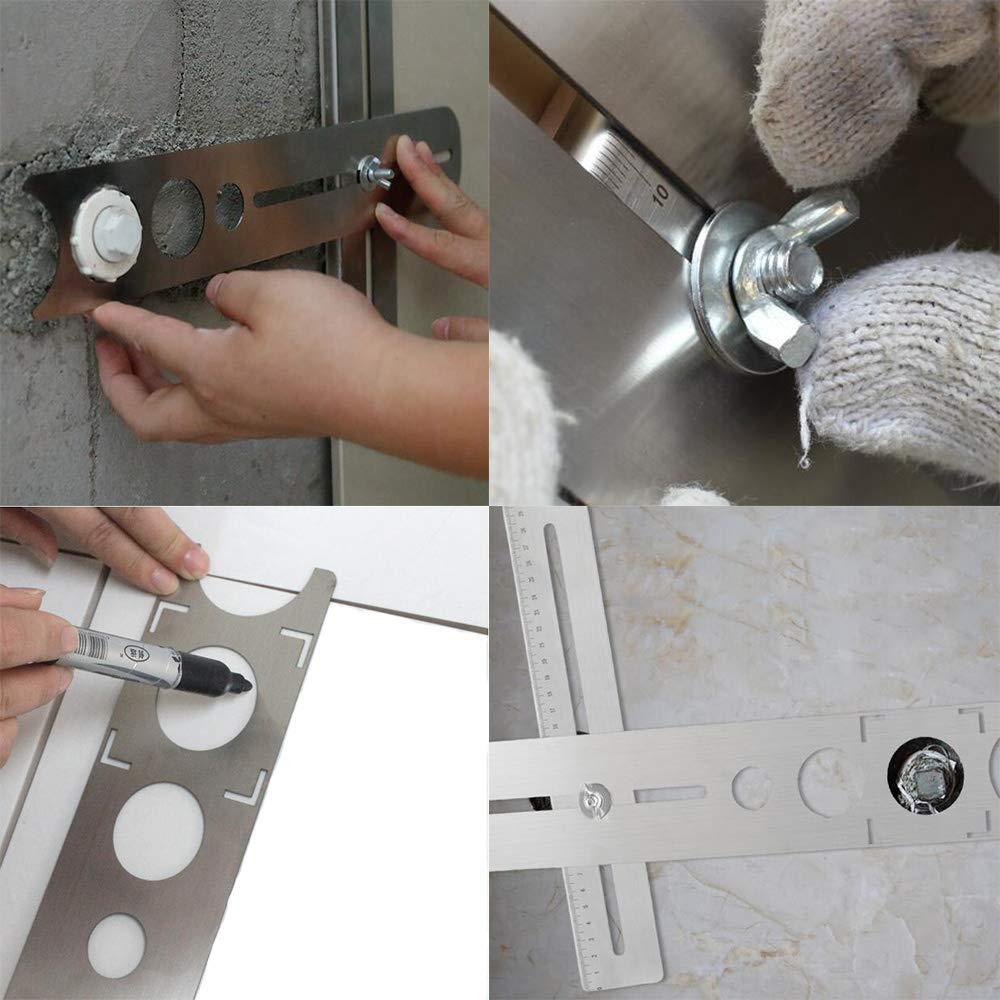 🥳2026 HOT SALE📐Tile Angle Measuring Ruler – Multi-directional adjustment, one‑click positioning. Premium stainless steel – rust‑proof, anti‑fall & durable. Ideal for tile & wood cutting! 🛠️✨