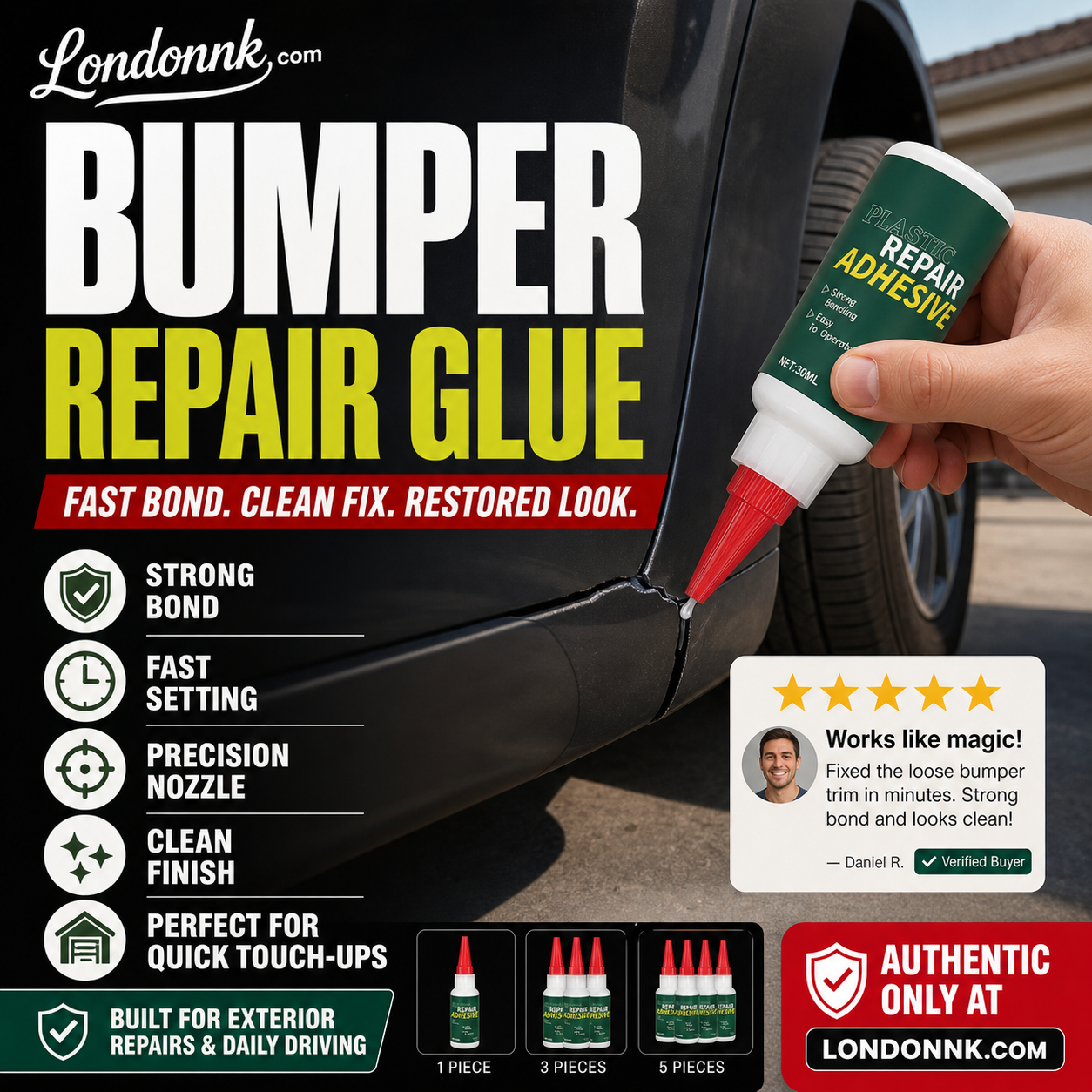 🍃🏆 Last Day Special Price £7.99 ! Multi-Purpose Car Bumper Repair Adhesive
