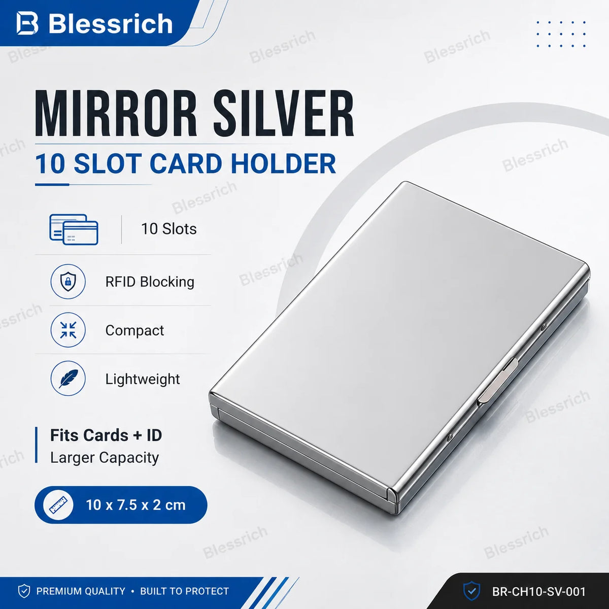 💰 Price Drop! RFID-blocking card holder – stainless steel, slim design, 3 capacities. 📇✨