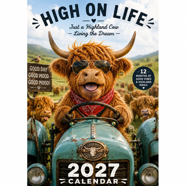 🥳2026 HOT SALE🥳💞50K+ SOLD!🐮📅 50% OFF! 2027 Funny Highland Cow Wall Calendar – 12 exclusive seasonal designs, A4 spiral binding. A smile on your wall every month! 😂✨