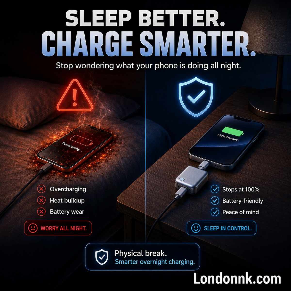 ⏳Limited-time 50% off⏰Protect Your Battery While You Sleep — Smart Auto Shut-Off at 100% Charge🛡️🔋