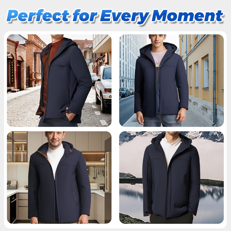 🧥 60% OFF NOW! 🔥 Men's Hooded Parka - Insulated & Waterproof, Ultimate Comfort for Winter 🚚 FREE SHIPPING