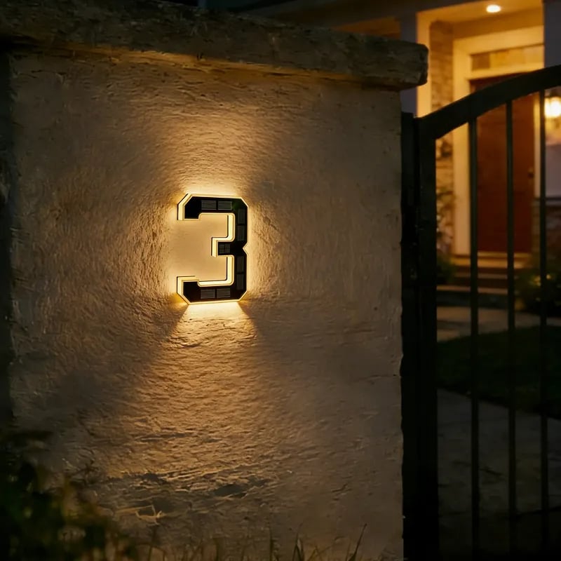 🔥Last Day 50% OFF🔥Solar Lighted House Numbers LED Numbers, Waterproof for Outside
