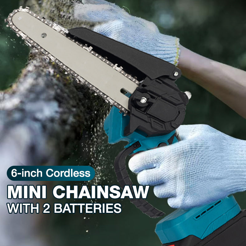 ⚡56% OFF NOW ! 🌳6-inch Cordless Mini Chainsaw with 2 Batteries🌲