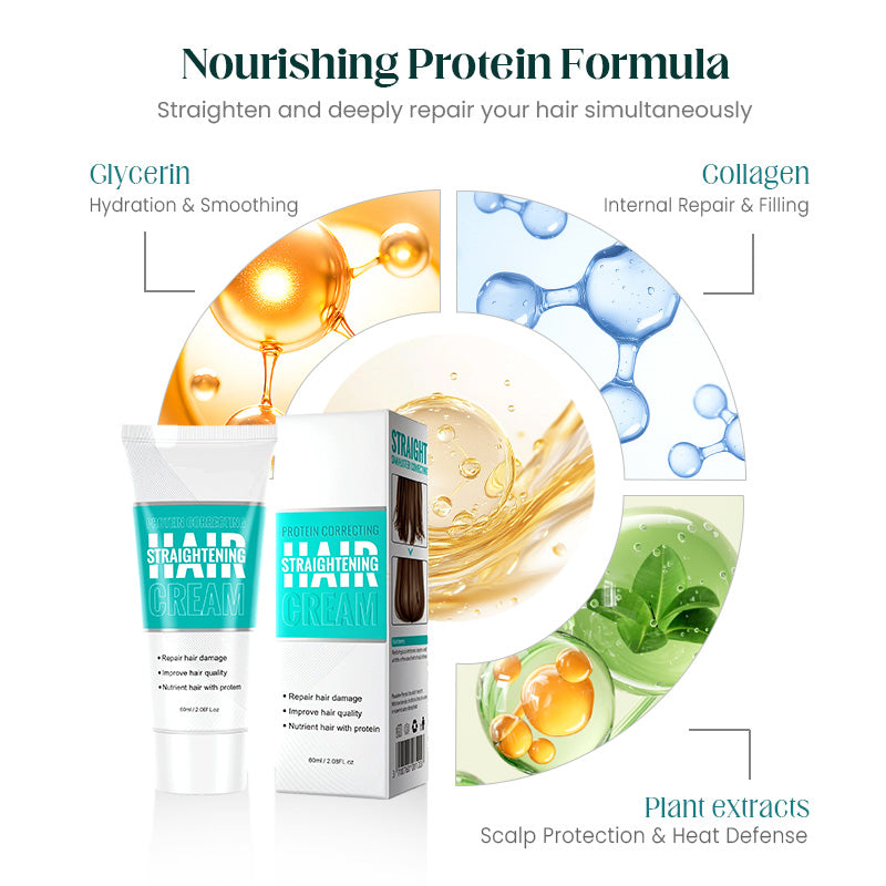 ✨Last Day Save 55%✨ Silk & Keratin Hair Straightening Cream